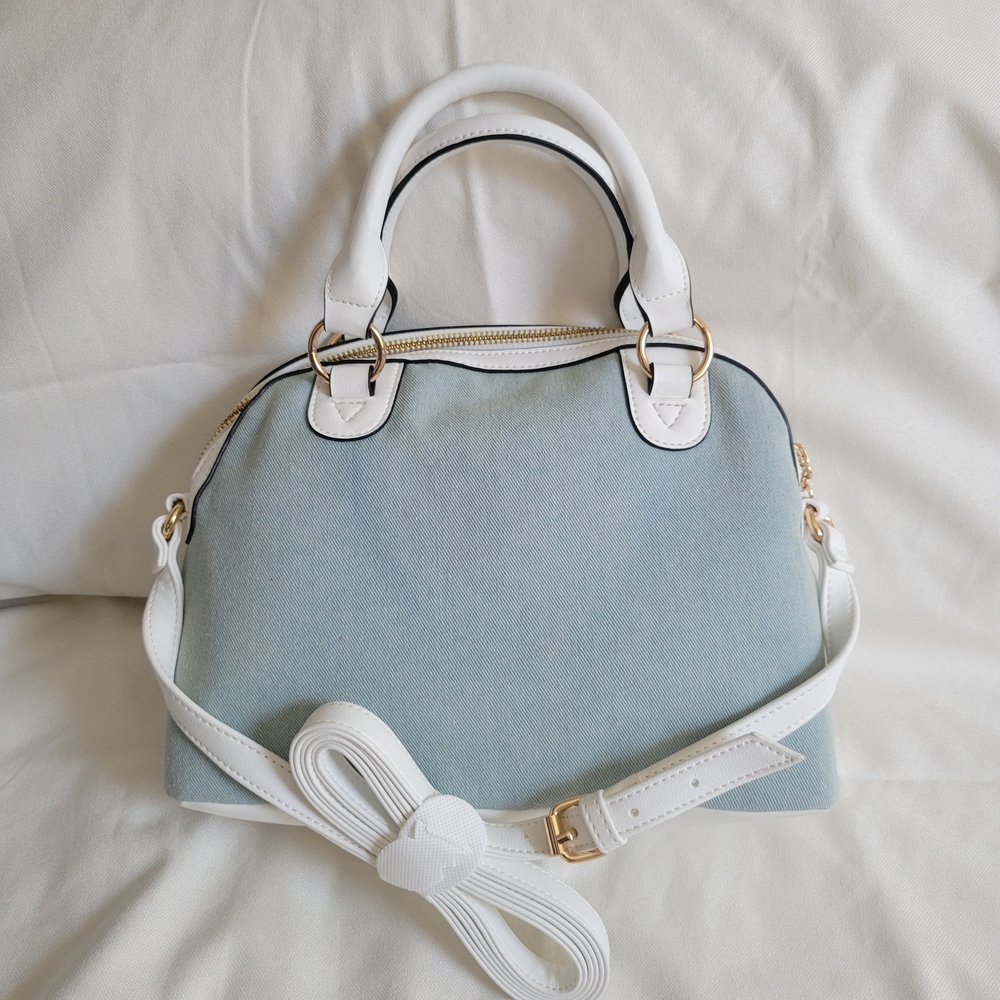 Juicy Couture Denim And White Heritage Satchel/Crossbody Bag - Picture 7 of 13
